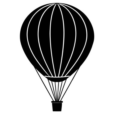 Balon sıcak hava taşıma simgesi katı biçimde