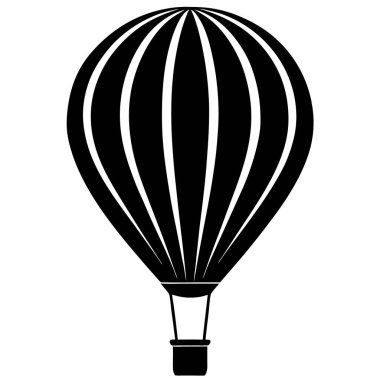 Hava balonu ikonu. Web için hava balonu vektör simgesinin basit gösterimi