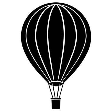 Sıcak hava balonu simgesini, basit tarzı