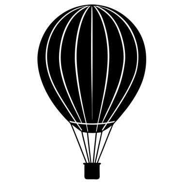 Hava Balon simgesi. Hava Balon vektör simgesi web için anahat çizimi