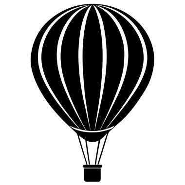 balon hava seyahat simgesi katı biçimde