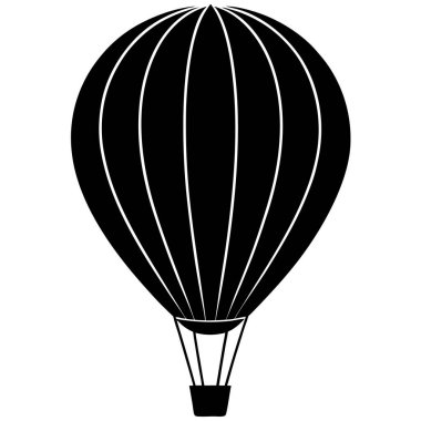 Hava balonu ikonu. Web için balon vektör simgelerinin özet çizimi