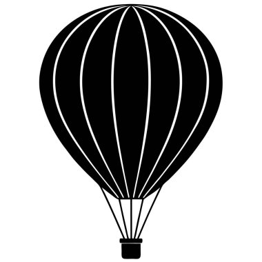 Sıcak hava balonu simgesini, basit tarzı