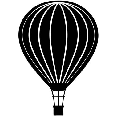 balon sıcak hava sıcak simgesi katı stil