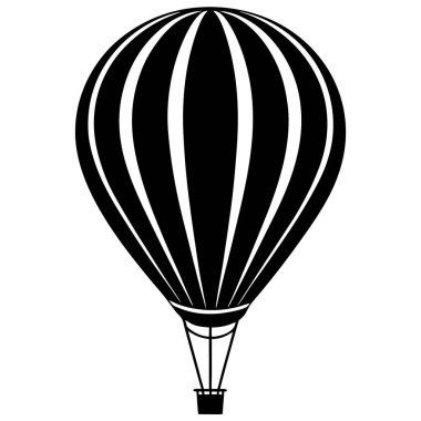 Sıcak hava balonu ikonu. Beyaz arkaplanda izole edilmiş web tasarımı için sıcak hava balonu vektör simgesinin basit gösterimi