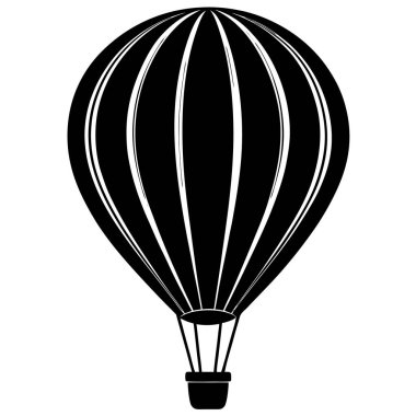 Sıcak hava balonu simgesini, basit tarzı