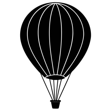 sıcak hava balonu simgesi, basit tasarım