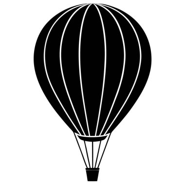Hava balonu ikonu. Web için sıcak hava vektörü simgesinin basit bir gösterimi