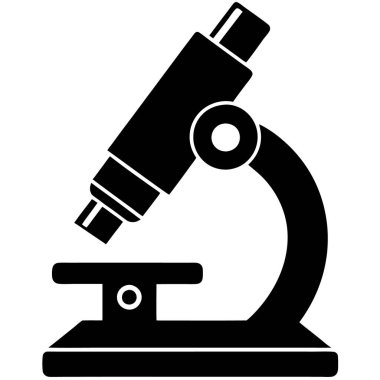 Mikroskop simgesi, vektör çizimi. düz tasarım biçimi.