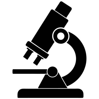 Mikroskop simgesi vektör çizimi