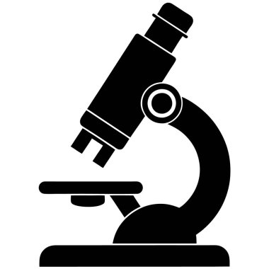 Mikroskop simgesi. Mikroskop vektör simgesi beyaz arka plan üzerinde izole web tasarımı için basit örnek