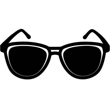 gözlük simgesi, vektör illüstrasyonu