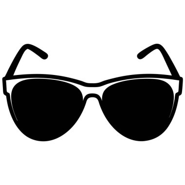 Güneş gözlüğü simgesi, basit vektör biçimi