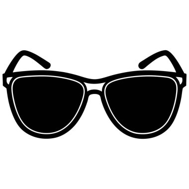 vektör siyah ve beyaz güneş gözlükleri beyaz arkaplanda izole