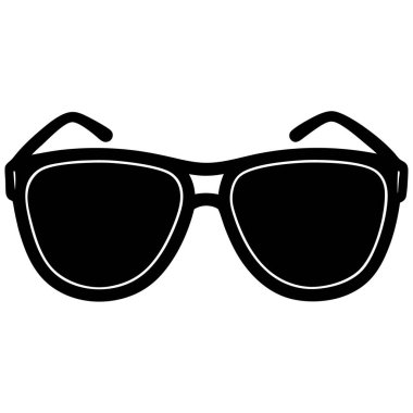 güneş gözlüğü siyah renk simgesi.