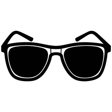 siyah güneş gözlüğü beyaz arkaplanda izole