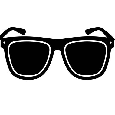 beyaz arkaplanda güneş gözlüğü vektör simgesi