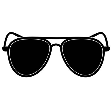 Güneş gözlüğü simgesi, basit vektör