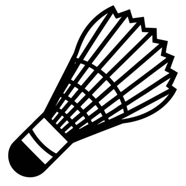 Mekik siki simgesi. Mekik horozu vektör simgesi tasarımının basit illüstrasyonu