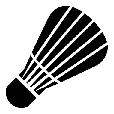 Shuttlecock icon. Simple illustration of shuttlecock vector icon design clipart