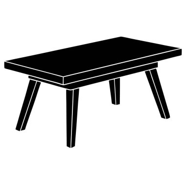 Çiçek vazosu olan masa.