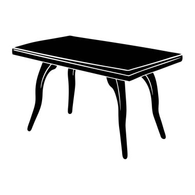 Çiçek vazosu olan masa.