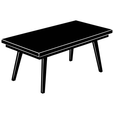 Çiçek vazosu olan masa.