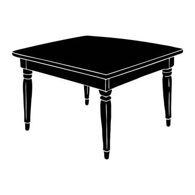 Çiçek vazosu olan masa.