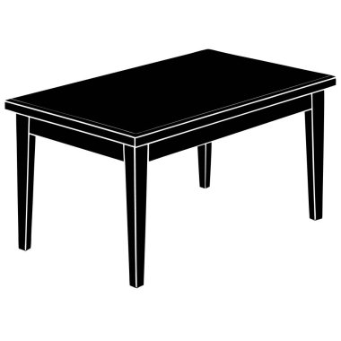 Çiçek vazosu olan masa.