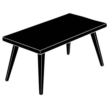 Çiçek vazosu olan masa.