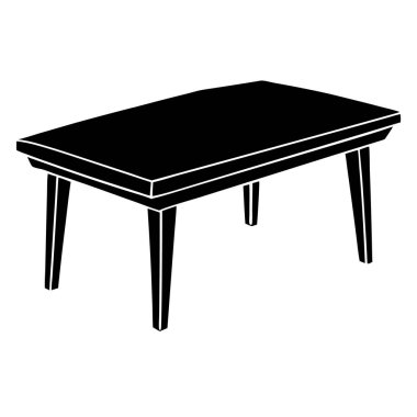 beyaz arkaplanda siyah tablo simgesi.