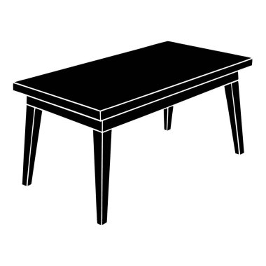 izole masa simgesi. ofis mobilyası simgesi - vektör
