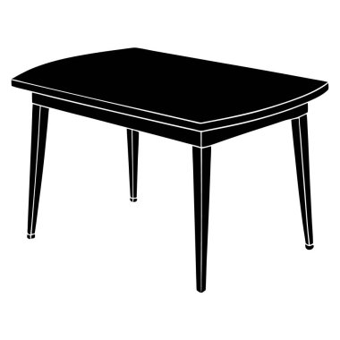 tablo siyah ve beyaz renk ikonu vektörü.