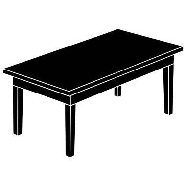 Siyah arka planı olan bir masa. vektör illüstrasyonu