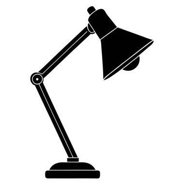 ofis lambası beyaz arkaplanda izole edildi, vektör illüstrasyonu