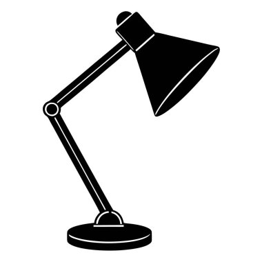 Ofis lambası ikonu. Ağ için lamba vektör simgelerinin basit çizimi