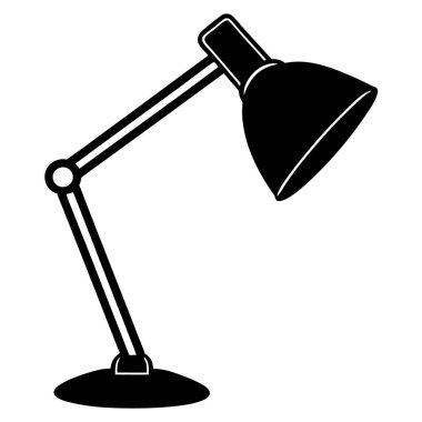 ofis masası lamba simgesi, basit biçim tasarımı