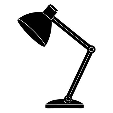 ofis lambası, ofis lambası, vektör simgesi, illüstrasyon, beyaz arkaplanda izole edilmiş.