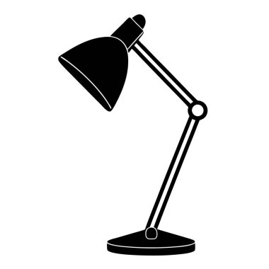 Beyaz arka plan üzerinde izole ofis masa lambası