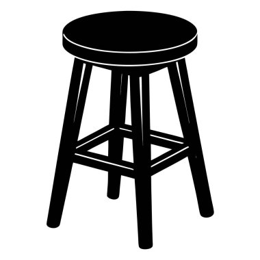 Masa simgesi. Web için tabure vektör simgelerinin basit çizimi