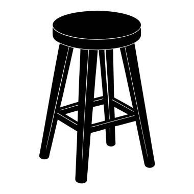 Masa simgesi. Web için basit sandalye vektör simgesi çizimi