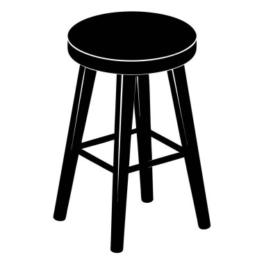 Tabure, illüstrasyon, beyaz arkaplan üzerindeki vektör