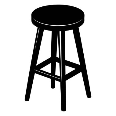 tablo tabure simgesi, siyah biçim