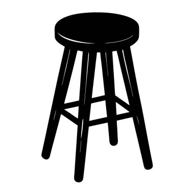 Tabure vektör simgesi. beyaz arkaplan taburesinde izole edilmiş çizgi film vektör simgesi.