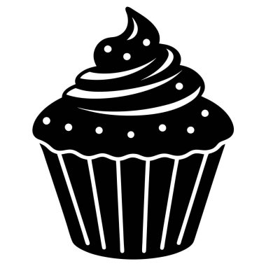 El çizimi kek ikonu vektör illüstrasyonu