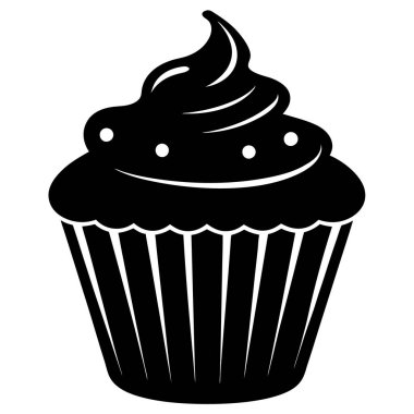 El çizimi kek ikonu vektör illüstrasyonu