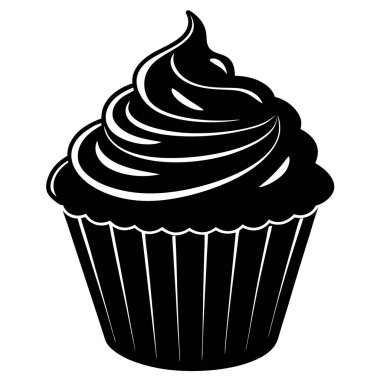 El Çizimi Kek Vektörü İllüstrasyonu