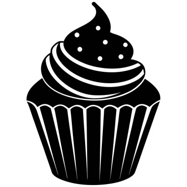 El Çizimi Kek Vektörü İllüstrasyonu