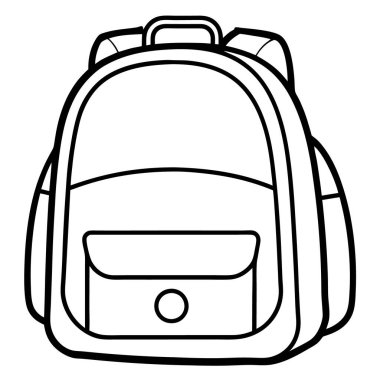 sırt çantası simgesi tasarımı, vektör illüstrasyonu