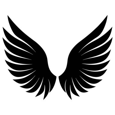 Siyah kanatların vektör illüstrasyonu